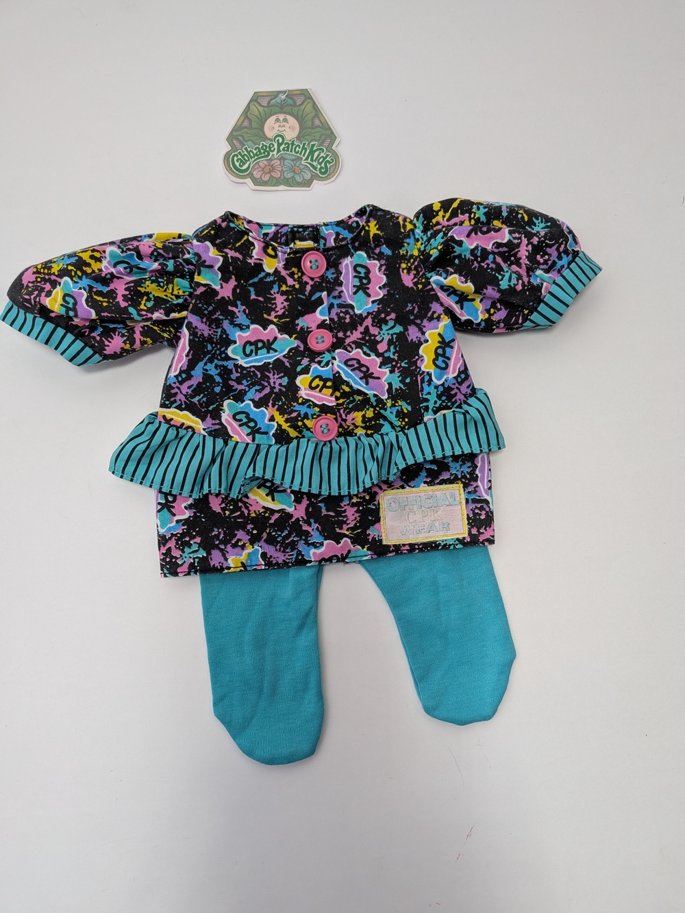 Cabbage Patch Kids Doll Clothes Designer Line Dress & Tights